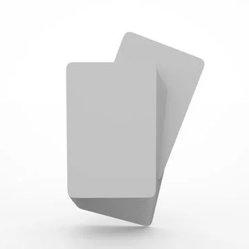 Floating playing cards above the deck. Flying 3D rendering for design placement Stock Illustration