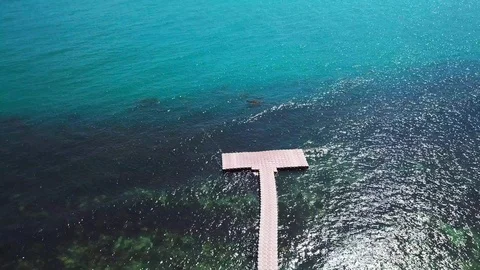 Floating Pontoon Bridge Stock Footage 86470005