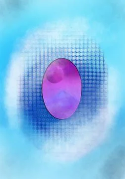 A floating portal in the sky to another dimension Illustrazione stock