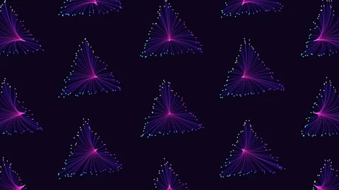 Floating purple and blue triangle pattern with 3d effect Stock-Footage 279720970