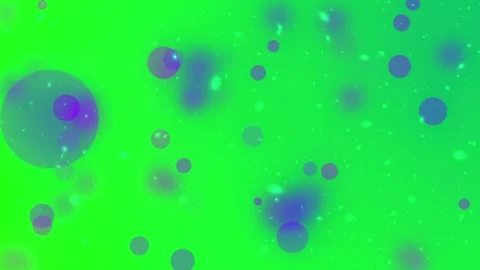 Floating purple bokeh orbs drifting across vibrant green background abstract 스톡 동영상 345330650