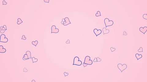 Floating purple hearts animated background for romantic video and valentine.. Stock-Footage 342052026