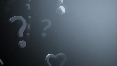 Floating question mark dynamic background loop playback Video stock 335131591