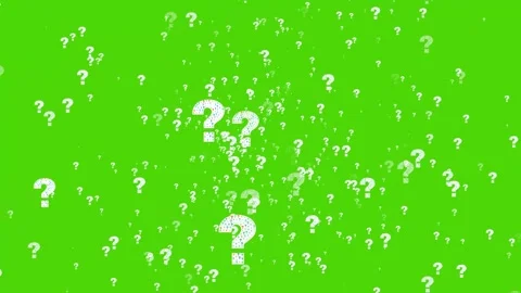 Floating Question Mark Green Screen 4K Animation Transparent Symbol Motion FX Stock Footage 314341430