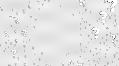 Floating Question Marks Alpha Channel Concept Overlay Stock Footage 344699182