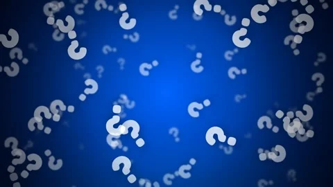 Floating Question Marks On Blue Background Animation Stock Footage 331268162