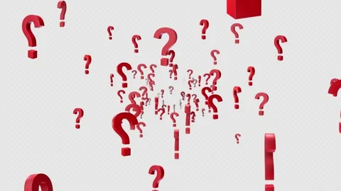 Floating Question Marks Stock Footage 147224081