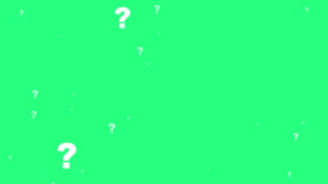 Floating Question Marks Zoom Out Green Screen Mystery Loop Animation, 3d overlay Видео 333104735