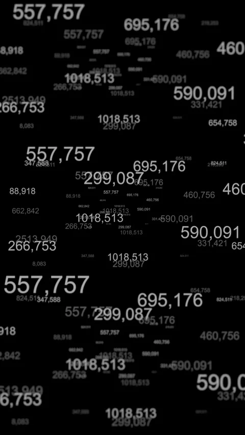 Floating random numbers data background. Big data, analytics, analysis concept Stock Footage 304851573