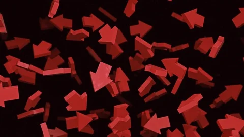 Floating Red Arrows on Black 库存影片 77897745