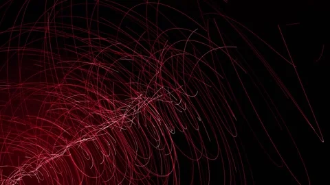 Floating red aspiring glowing particles trails background loop. Creative ru.. Stock Footage 246995201