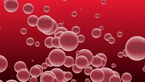 Floating Red Bubbles: Dynamic Gradient Background, Abstract Red Spheres Vídeos de archivo 312984209