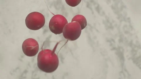 Floating Red Bubbles Relaxing Gracefully Against a Soft and Soothing Background Видео 285845942