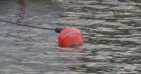 Floating red buoy. Stock Footage 65322011