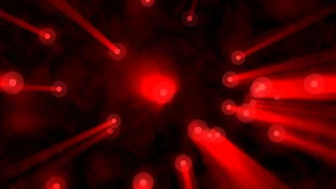 Floating Red Glowing Dots Rays Dark Abstract Motion Background Loop 2 Stock Footage 101245423