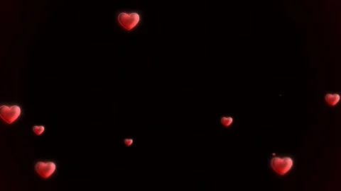 Floating Red Hearts Animation Clip Stockbeeldmateriaal 331654632
