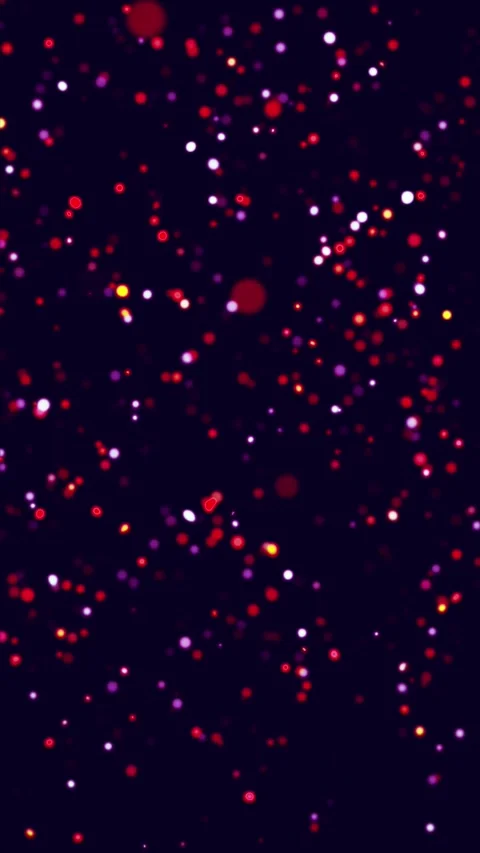 Floating red particles on dark background Stock Footage 313056492