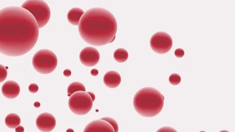 Floating Red Spheres: Abstract Particles Background, Dynamic Crimson Bubbles Vídeos de archivo 312984233