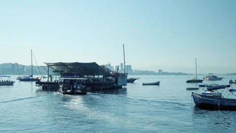 Floating Restaurant Stock Footage 266865608