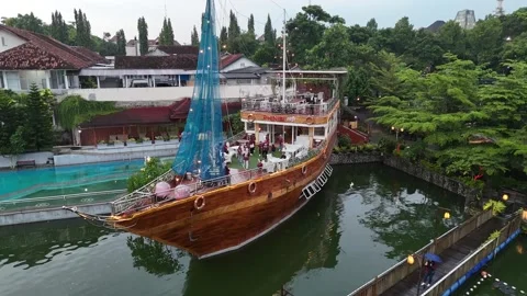 Floating Resto Sleman Stock Footage 310024265