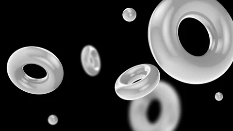 Floating rings for background white Stock Footage 252067255