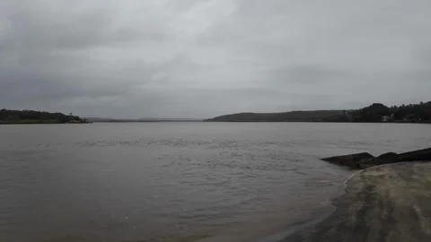 Floating River Water Waves At Mountains Stock Footage 280562443