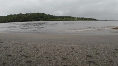 Floating River Water Waves At Mountains Stock Footage 280564493