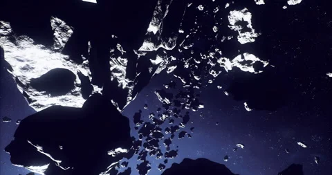 Floating robot captures cosmic fragments with precise maneuvering skills Stock Footage 333564345