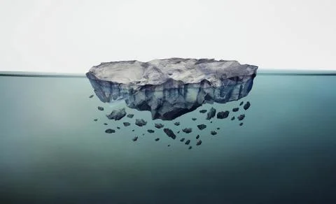 Floating Rock Illustrazione stock