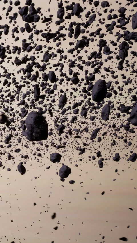 Floating rocks in space create an interesting scene in outer space Stock Footage 341026560
