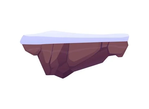 Floating rocky platform vector illustration Stock Illustration