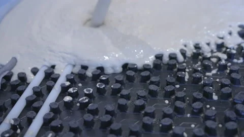 Floating screedon a construction site with heating pipes Stock Footage 153451330