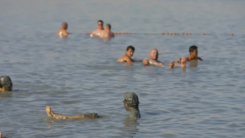 Floating in the sea Stock Footage 86764701