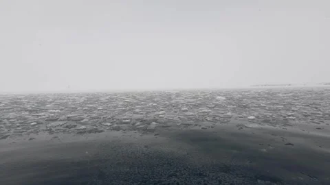 Floating Sea Ice in Arctic Mist, Svalbard Stock Footage 339277563
