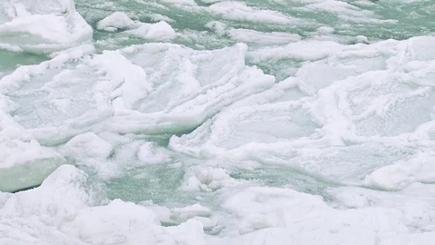 Floating sea ice Stock Footage 74088932