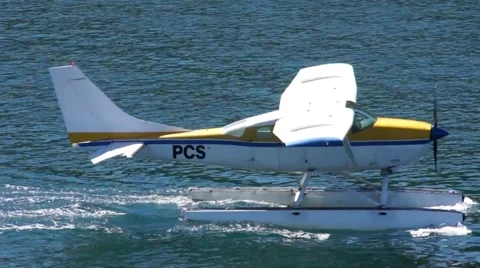 Floating seaplane Stock Footage 45357543