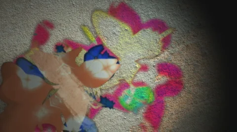 Floating shapes on wall Stock Footage 942750