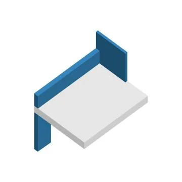 Floating Shelf Kitchen 3D Isometric Furniture Illustration 库存插图