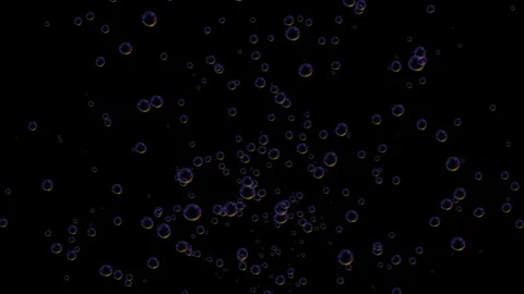 Floating Shiny Bubbles Animation on Green Screen Background Loop Stock Footage 306577497