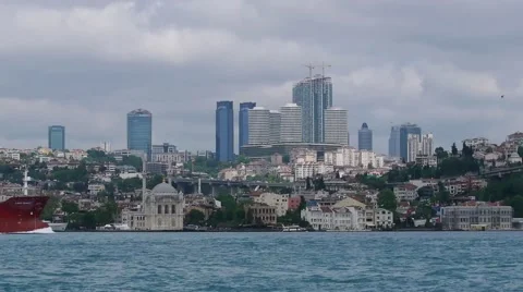 Floating ship. Bosphorus Stock Footage 65894603