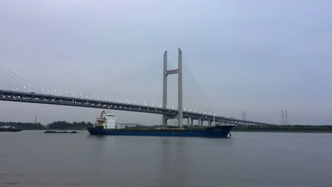 Floating ship Stock Footage 129707199