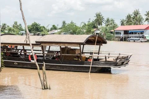 Floating Shops in Cai Be Stock Photos