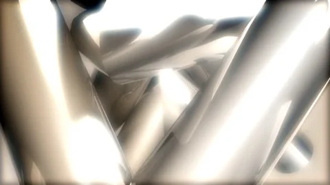 Floating silver abstract shape Video stock 82251200