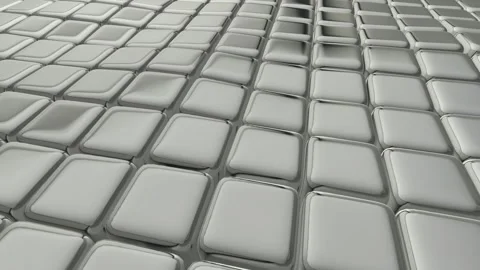 Floating Silver Cubes, Background, Reflection, Exclusive Stock Footage 270412218