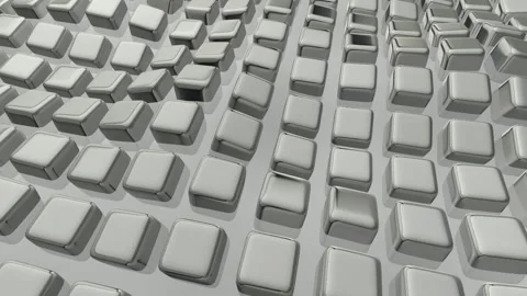 Floating Silver Cubes, Exclusive, Reflection, Background Stock Footage 270412271