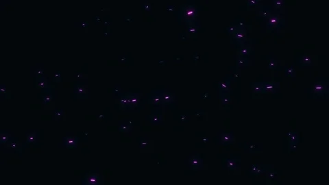 Floating small pink glowing particles moving upwards against dark background Stock Footage 327511267