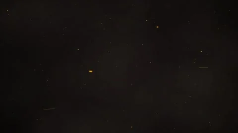 Floating Smoke and Fire Particles Overlay on Dark Background - Cinematic Ember Stock Footage 332572267