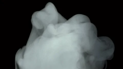 Floating smoke or fog.Boiling is the boiling of a gas cloud of steam Stock Footage 141763828