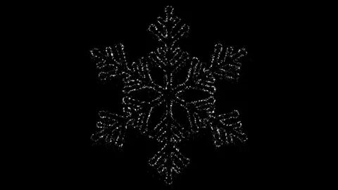 Floating Snowflake Loop Animation for Winter and Holiday Visuals Stock Footage 333028551