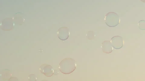 Floating soap bubbles Stock Footage 340627366